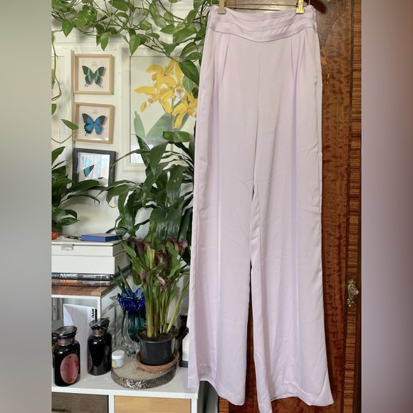 Ramy Brook Satin Joss Wide-Leg Pants - Picture 2 of 16